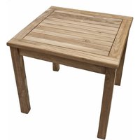 Spetebo - Teak Holz Beistelltisch - 50 cm - Sofa Couch Garten Blumen Deko Tisch Massiv von SPETEBO