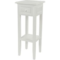 Spetebo - Telefontisch im Landhaus Stil weiß - 67 x 25 cm - Holz Blumentisch Beistelltisch Nachttisch von SPETEBO