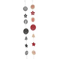 Weihnachts Filzgirlande im 2er Set - 145 cm - Deko Stoff Girlande in rot und anthrazit – Weihnachten Fensterdeko Wanddeko Mobile zum Hängen Weihnachts Filzgirlande im 2er Set - 145 cm - Deko Stoff Girlande in rot und anthrazit – Weihnachten Fensterdeko Wanddeko Mobile zum Hängen von SPETEBO