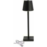 Led Akku Tischleuchte für Außen warm weiß 38 x 12 cm - schwarz - Outdoor Touch Leuchte Nachttischlampe Schreibtischlampe Deko Lampe von SPETEBO