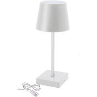 Spetebo - led Akku Tischleuchte warm weiß - weiß / wiederaufladbar - Touch Leuchte Nachttischlampe Schreibtischlampe Deko Lampe von SPETEBO