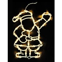 Spetebo - led Fensterbild mit Dual Timer - Nikolaus - Fenster Deko Weihnachtsmann Silhouette warm weiß beleuchtet von SPETEBO