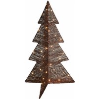 Spetebo - led Tannenbaum Aufsteller 75 cm - rot - Deko Weihnachtsständer Batterie betrieben mit Timer - Weihnachten Advent Winter Ständer Dekoration von SPETEBO