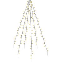 Spetebo - led Weihnachtsbaum Überwurf - mit 6 Strängen á 2m - 120 led warm weiß Lichterkette Lichternetz Beleuchtung innen außen von SPETEBO