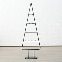 Xl Metall Tannenbaum schwarz - 156 cm - Weihnachts Deko Ständer mit Haken für Zierschmuck - Metallbaum Dekobaum Weihnachten Advent Winter Dekoration von SPETEBO