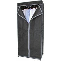 Stoff Kleiderschrank dunkelgrau 160 cm - Stoffschrank Faltschrank Garderoben Schrank von SPETEBO