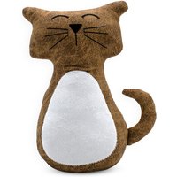 Spetebo - Stoff Türstopper Katze 1 kg schwer braun - 24 x 14 cm - Türpuffer gefüllt im Wildleder Design Spetebo - Stoff Türstopper Katze 1 kg schwer braun - 24 x 14 cm - Türpuffer gefüllt im Wildleder Design von SPETEBO