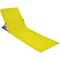 Strandmatte klappbar mit verstellbarer Rückenlehne - gelb - Liegematte faltbar mit Tragegurt - Sonnenliege Gartenliege Sonnenmatte Liegematte für von SPETEBO