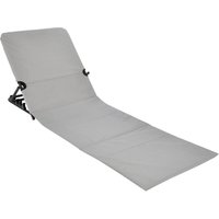 Strandmatte klappbar mit verstellbarer Rückenlehne - grau - Liegematte faltbar mit Tragegurt - Sonnenliege Gartenliege Stranddecke Liegematte für von SPETEBO