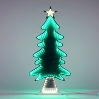 Tannenbaum Aufsteller 50 cm mit Infinity Effekt Beleuchtung - 161 LED - 3D Weihnachts Dekofigur beidseitig beleuchtet von SPETEBO
