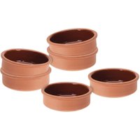 Spetebo - Tapas Schalen aus Ton 250 ml - 6er Set - Feuerfeste Auflaufform innen glasiert - Traditionelle Tonschale Dessert Dip Snack Schälchen von SPETEBO