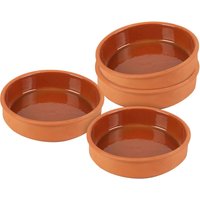 Spetebo - Tapas Schalen aus Ton 350 ml - 4er Set - Feuerfeste Auflaufform innen glasiert - Traditionelle Tonschale Dessert Dip Snack Schälchen von SPETEBO