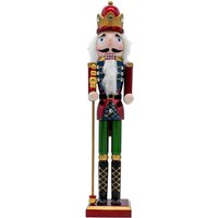 Traditionelle Holz Nussknacker Figur - 38 cm - König Deko Figur Weihnachten - Advent Weihnachts Tischdekoration Soldat Traditionelle Holz Nussknacker Figur - 38 cm - König Deko Figur Weihnachten - Advent Weihnachts Tischdekoration Soldat von SPETEBO