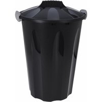 Universal Maxitonne mit Deckel 40 l - schwarz - Kunststoff Allzweck Tonne Mülltonne Regentonne Abfalleimer von SPETEBO