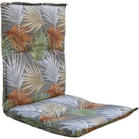 Universal Niedriglehner Polster Auflage 100 x 50 cm - Palmenblätter - Gartenstuhl Niederlehner Kissen mit grafischem Muster von SPETEBO