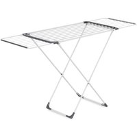 Spetebo - Wäscheständer ausziehbar weiß 18 m Trockenlänge - 108-178 cm - Teleskop Stand Trockengestell klappbar Spetebo - Wäscheständer ausziehbar weiß 18 m Trockenlänge - 108-178 cm - Teleskop Stand Trockengestell klappbar von SPETEBO