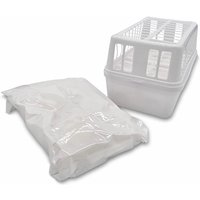 Spetebo - xl Luftentfeuchter Granulat Box geruchsneutral - 1er Pack + 2x 1200g Nachfüllbeutel - Raumentfeuchter mit Auffangschale - Raumluft Trockner von SPETEBO