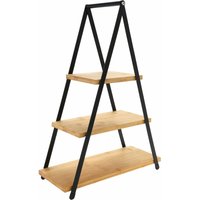Xxl Servier Etagere - 53 x 36 cm - Ständer mit 3 Ablagen aus Bambus Holz Servierplatte Deko Tablett von SPETEBO