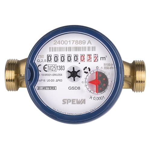 SPEWA Wasserzähler geeicht 3/4 Zoll/QN 1,5 Kaltwasser/BL 110 mm/Wasseruhr geeicht 2025 / beste Messgenauigkeit SPEWA Wasserzähler geeicht 3/4 Zoll/QN 1,5 Kaltwasser/BL 110 mm/Wasseruhr geeicht 2025 / beste Messgenauigkeit von SPEWA