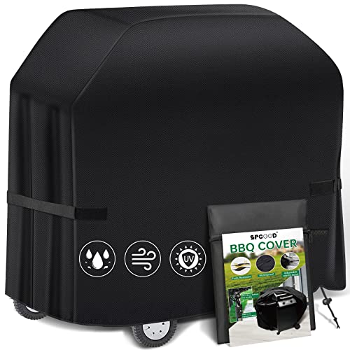 SPGOOD Grillabdeckung Wetterfest 420D Oxford-Stoff Grill Abdeckhaube Gasgrill Hochleistungs Wasserdicht Staubdicht Schutzhülle Haube Abdeckplane UV & Reißfest BBQ Cover, Universelle [147 * 61 * 122cm] von SPGOOD