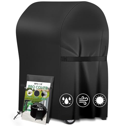 SPGOOD Grillabdeckung Wetterfest 420D Oxford-Stoff Grill Abdeckhaube Gasgrill Wasserdicht Staubdicht Schutzhülle Haube Abdeckplane Reißfest BBQ Cover, Universelle 76 x 66 x 110cm von SPGOOD