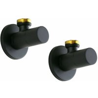 Sphera Docce E Accessori - Paar Mattschwarz farbe Hähne zum Anschluss von runden Mischbatterien Sphera matt-schwarz von SPHERA DOCCE E ACCESSORI
