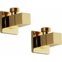 Paar rechteckige Eckventile in goldfarbe Sphera Gold von SPHERA DOCCE E ACCESSORI