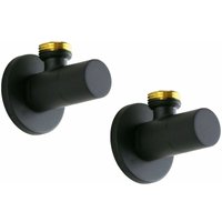 Sphera Docce E Accessori - Paar Mattschwarz farbe Hähne zum Anschluss von runden Mischbatterien Sphera matt-schwarz von SPHERA DOCCE E ACCESSORI