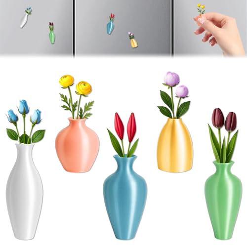 Mini Vase Magnet Kühlschrank Bud Vasen Magnetisch 5 Stück Lustige Vase Kühlschrank Magnete Kühlschrankmagnet Magnete Vasen 3D Harz Blumenvasen für Kühlschrankzubehör, Küche, Büro (B) Mini Vase Magnet Kühlschrank Bud Vasen Magnetisch 5 Stück Lustige Vase Kühlschrank Magnete Kühlschrankmagnet Magnete Vasen 3D Harz Blumenvasen für Kühlschrankzubehör, Küche, Büro (B) von SPHERETRON