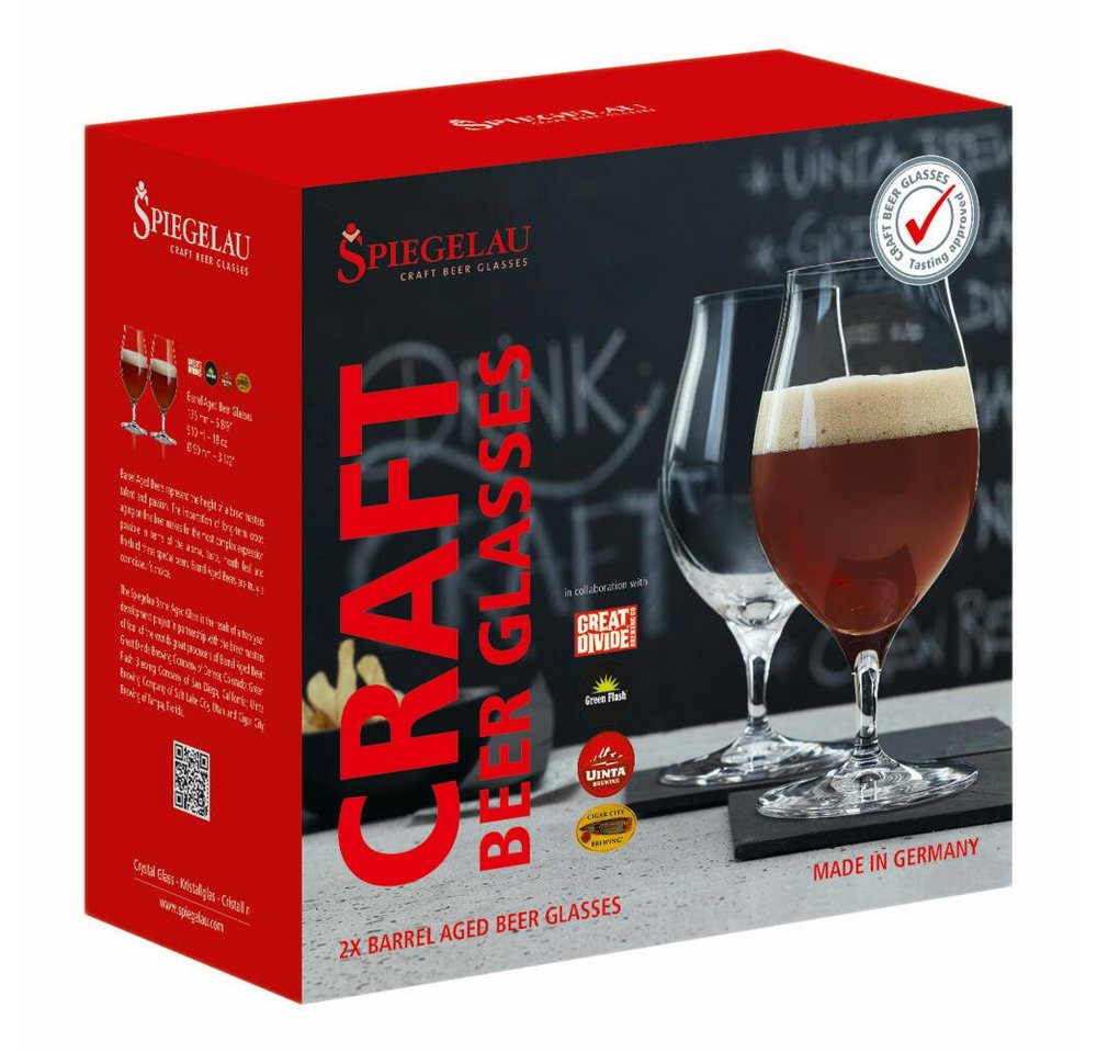 SPIEGELAU Gläser-Set Craft Beer Glasses Barrel Aged Beer 2er Set 500 ml, Kristallglas von SPIEGELAU