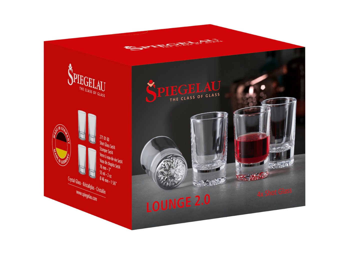SPIEGELAU Gläser-Set Lounge 2.0 Shot/Stamper Set 4tlg, Kristallglas, Stamper Set/4 662/43 Lounge 2.0 UK/4 SPIEGELAU Gläser-Set Lounge 2.0 Shot/Stamper Set 4tlg, Kristallglas, Stamper Set/4 662/43 Lounge 2.0 UK/4 von SPIEGELAU