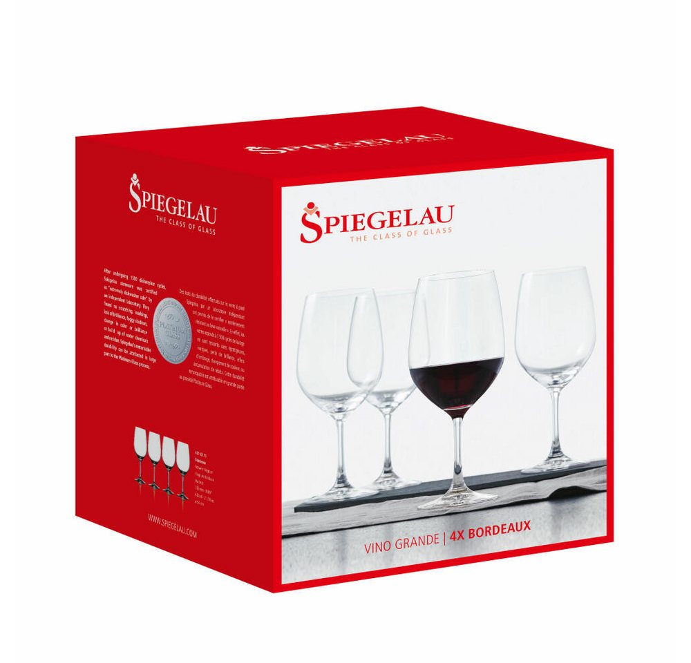 SPIEGELAU Gläser-Set Vino Grande Rotwein-Magnum 4er Set, Kristallglas von SPIEGELAU