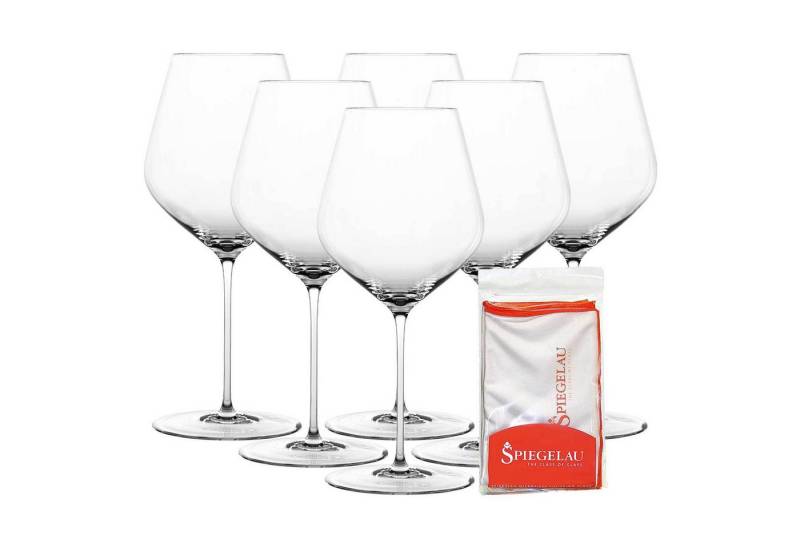 SPIEGELAU Rotweinglas Hi-Lite Burgundergläser + Poliertuch 734 ml, Glas von SPIEGELAU