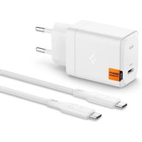 Spigen - usb-c Netzladegerät pd 3.0 pps 65W + usb-c Kabel - Schnellladegerät Weiß von SPIGEN