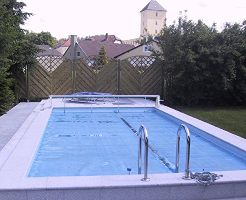 SPIRATO Solarnoppenfolie Blau 400mic Solarplane Pool Abdeckung 600 x 300 cm Rechteck von SPIRATO