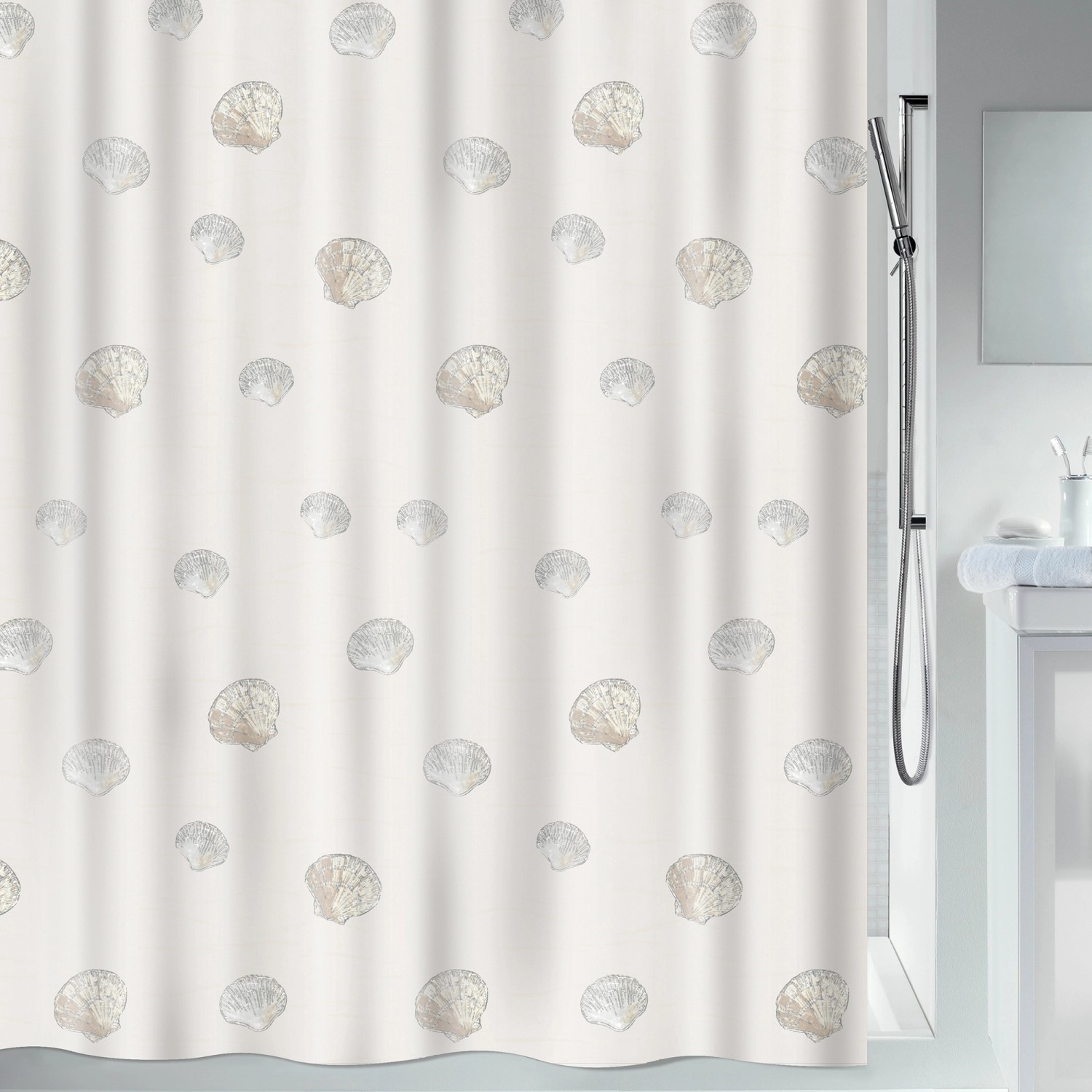 Spirella Duschvorhang Atlantis 120 cm x 200 cm Champagner von SPIRELLA