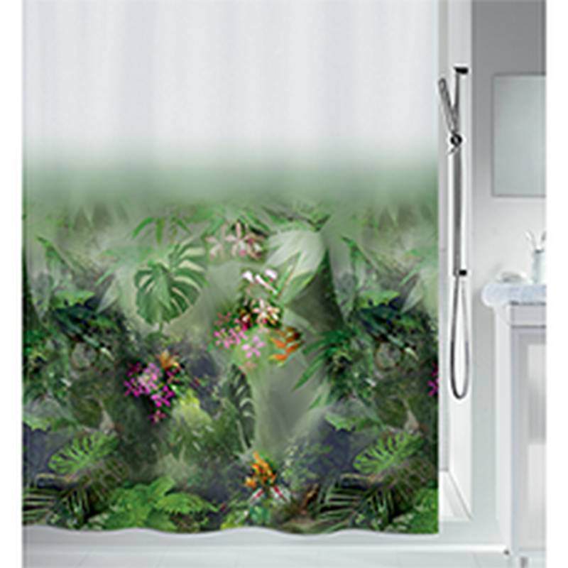 Spirella Duschvorhang 'Jungle' Textil mehrfarbig 180 x 200 cm von SPIRELLA