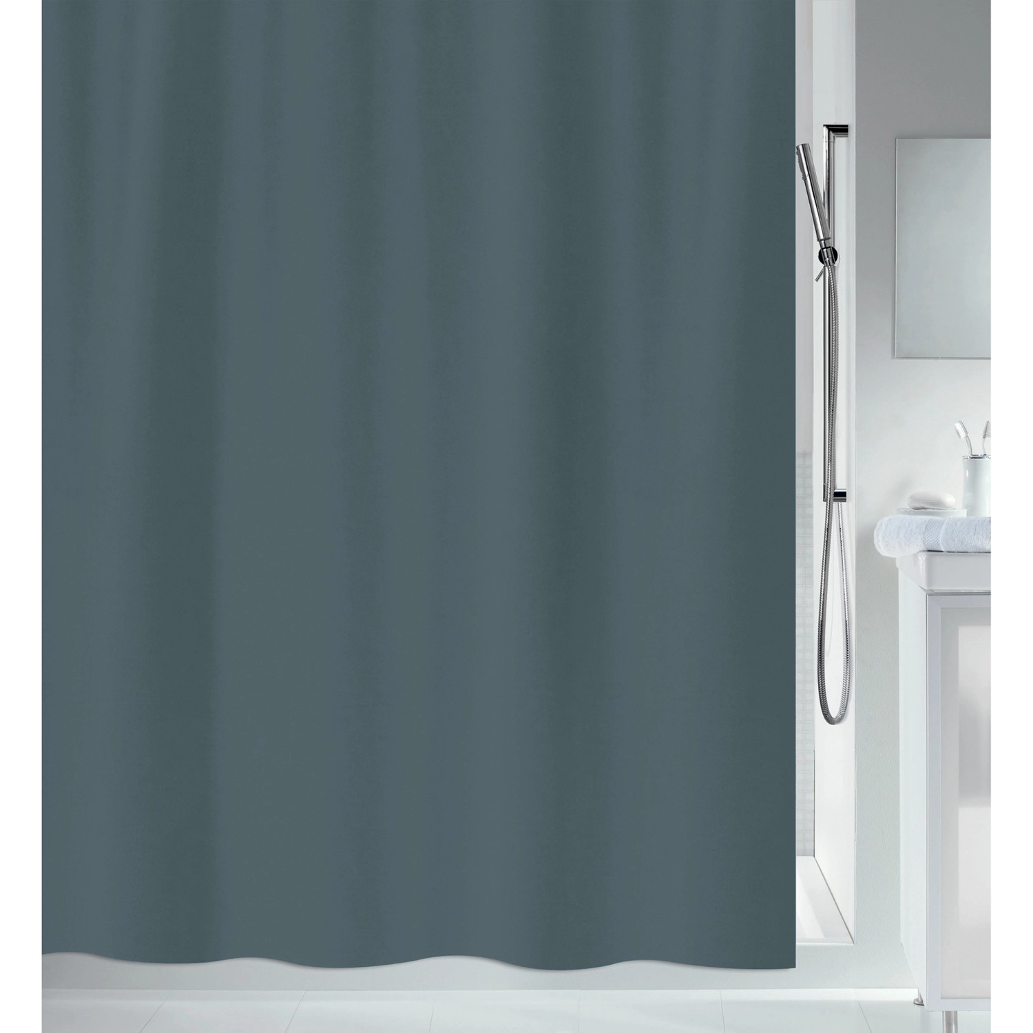 Spirella Duschvorhang Primo 180 cm x 200 cm Anthrazit von SPIRELLA