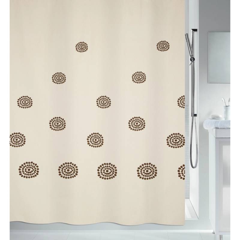 Spirella Duschvorhang Tribal 180 cm x 200 cm Beige von SPIRELLA