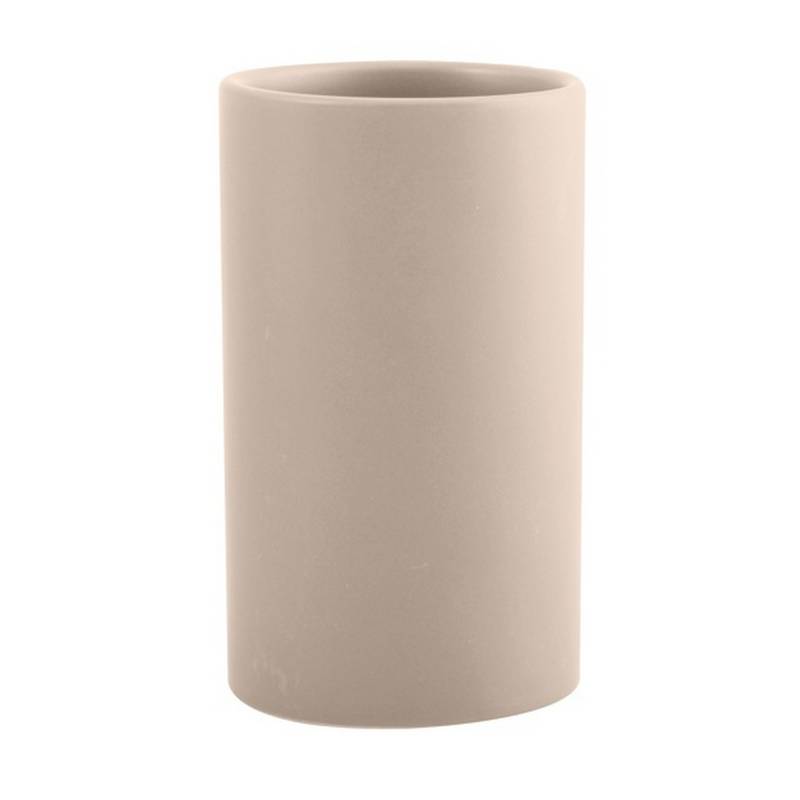 Spirella Zahnputzbecher 'Tube' Keramik taupe Ø 7 x 11,5 cm von SPIRELLA