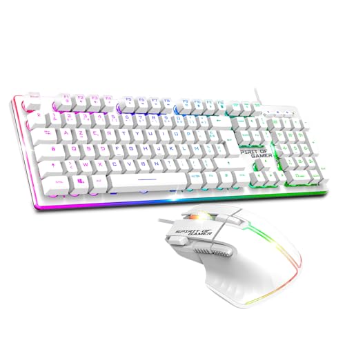 Ultimate 600 – set tastatur gaming maus RGB | AZERTY FR hintergrundbeleuchtung | gaming tastatur halbmechanisch | metall struktur I usb maus 4800 DPI Ultimate 600 – set tastatur gaming maus RGB | AZERTY FR hintergrundbeleuchtung | gaming tastatur halbmechanisch | metall struktur I usb maus 4800 DPI von SPIRIT OF GAMER
