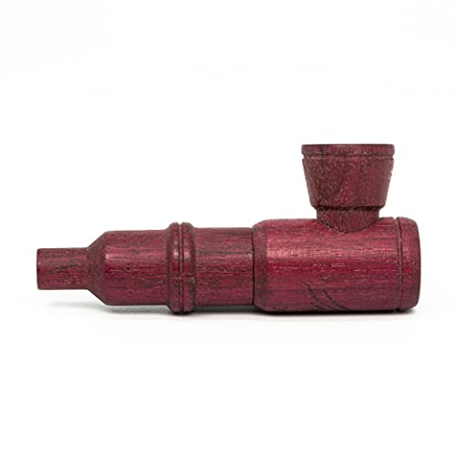 Calumet MIKRO Rocket Purpfeife (Amaranth Schmales Mundstück), 100% Made in Germany, handgefertigte 100%. Holzpfeife inkl. Einhängesieb, Aktivkohlefilter & Metallbox von SPIRITPIPES BY CALUMET EST 2015