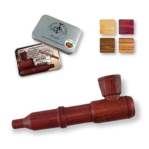 Calumet Mini Rocket - Purpfeife aus Holz mit Aktivkohlefilter - Vier Holzsorten - Made in Germany (Amaranth) von SPIRITPIPES BY CALUMET EST 2015