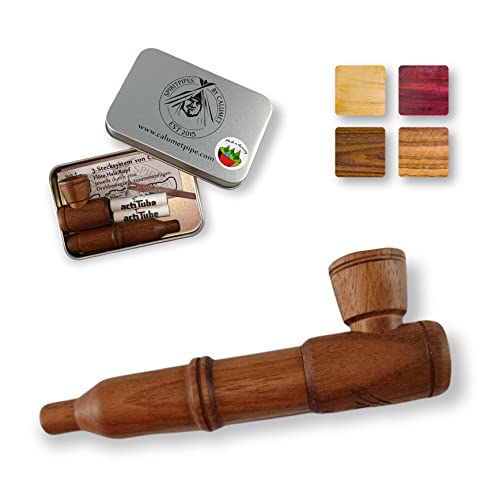 Calumet Mini Rocket - Purpfeife aus Holz mit Aktivkohlefilter - Vier Holzsorten - Made in Germany (Nuss) von SPIRITPIPES BY CALUMET EST 2015