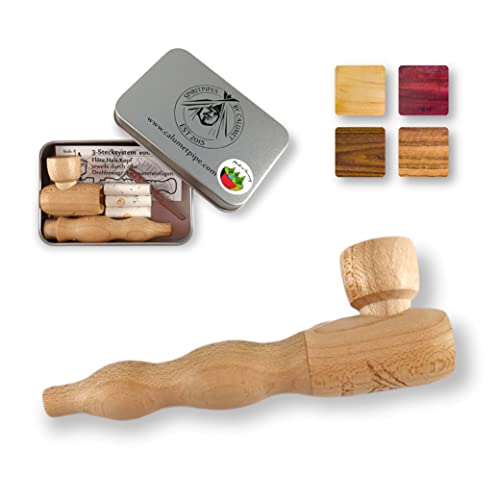 Calumet Mini Wapi - Purpfeife aus Holz mit Aktivkohlefilter - Vier Holzsorten - Made in Germany (Ahorn) von SPIRITPIPES BY CALUMET EST 2015