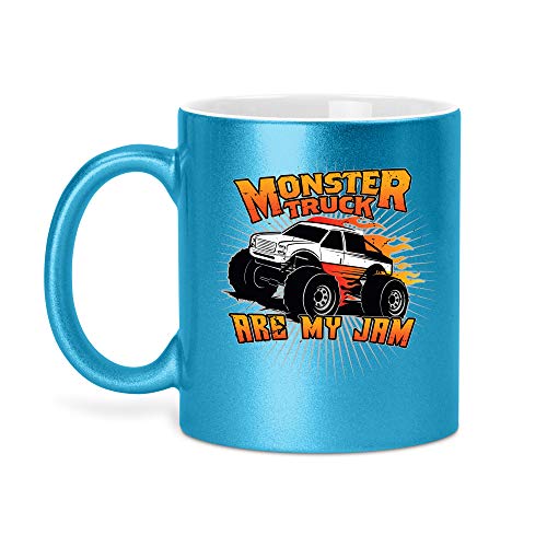 Monster Truck sind meine Marmelade | Glitzertasse Tasse Becher Glitzer Geschenk | 330 ml von SPIRITSHIRTSHOP