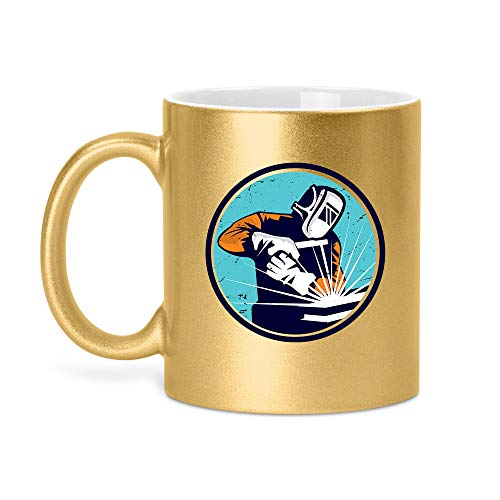 Schweißer | Glitzertasse Tasse Becher Glitzer Geschenk | 330 ml von SPIRITSHIRTSHOP