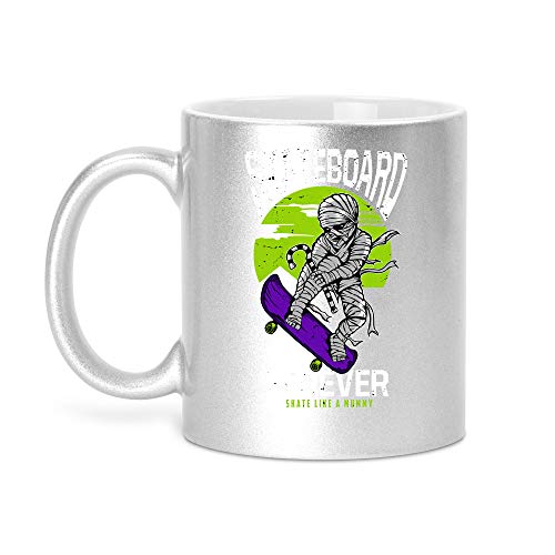 Skateboard für immer | Glitzertasse Tasse Becher Glitzer Geschenk | 330 ml von SPIRITSHIRTSHOP