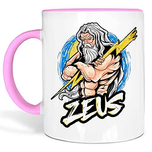 Zeus | Keramik Tasse | Henkel und Innenseite farbig von SPIRITSHIRTSHOP