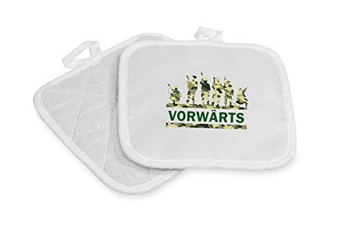 kampftaucher der Deutschen Bundeswehr | 2X Topflappen Paar Set Wärmebeständig Baumwolle Kochen Backen | 100% Polyester von SPIRITSHIRTSHOP